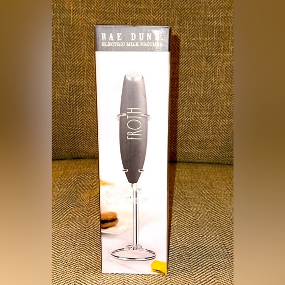 Rae Dunn Black Electric Milk Frother & Stand Model RDBL14 - Picture 2 of 3